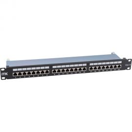 Патч-панель IEK ITK 1U кат.6 STP, 24 порта Dual, с кабельным органайзером PP24-1UC6S-D05 