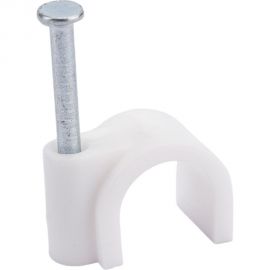 Пластиковая круглая скоба Экопласт 11,4x10 размер гвоздя 2,3x23 мм, 50 шт. 47010-50 