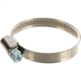 Хомуты Зубр ЭКСПЕРТ нерж. сталь накатная лента 9мм 35-50мм 5шт 3787-35-50 