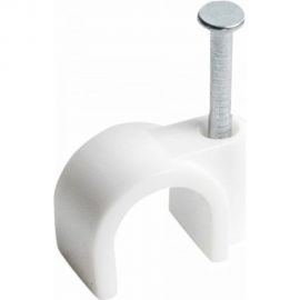 Пластиковая круглая скоба Экопласт 13,4x12 размер гвоздя 2,3x25 мм, 50 шт. 47012-50 