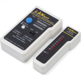 Тестер для витой пары Cabeus с переходниками для коаксиального кабеля HT-519CT 