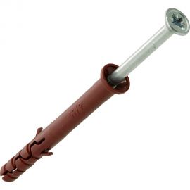 Усиленный нейлоновый дюбель-гвоздь ЕВРОПАРТНЕР multi pro uk, потайная манжета, 6x60 мм, 25 шт. B7 0004 