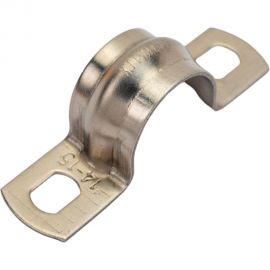 Двухлапковая металлическая скоба FORTISFLEX СМД INOX 14-15 мм 80983 