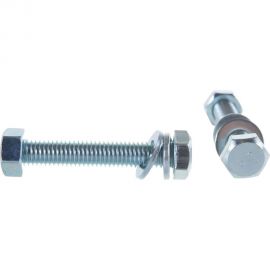 Болт с шестигранной головкой в комплекте с гайкой, шайбой, шайбой пружинной, ЗУБР, МАСТЕР, 303436-08-050 