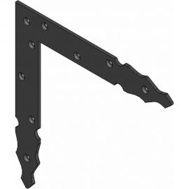 Декоративный угол Amig готика, черный, IZ правый 8510-300х240х4 (IZ) 