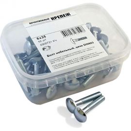 Мебельный болт Качественный КРЕПЕЖ DIN 603 6x35 50 шт 0300721 КЧ 