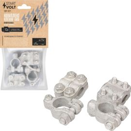 Клеммы АКБ StartVOLT в комплекте латунь, две прижимные планки для проводов до 50мм кв. SBT 027 