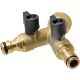 Распределитель 2-х канальный с подключением 3/4"", латунь MasterProf ДС.071471 