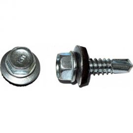 Кровельный саморез Kenner цинк, с шайбой EPDM, 6,3x80, фасовка 50 шт. ск6380ф 