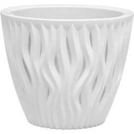 Кашпо bmc Вдохновение КШ5739 белое/белое, 19х19 см, 3 л 057577 