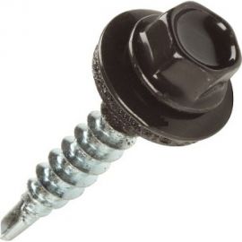 Кровельный саморез STARFIX 4,8x19 мм, цинк, шайба с прокладкой, PT3, RAL 8017, 100 шт. SMP2-66086-100 