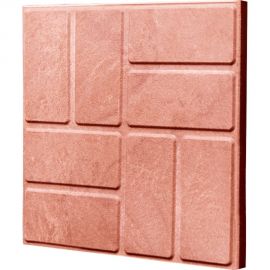 Тротуарная ППК плитка Neoкомпозит Универсальная ""8 кирпичей"", 250x250x20 мм, (кв. м/16 шт.) красный, комплект 16 шт. ПТУн-20 8К Т16 