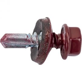 Кровельный саморез КРЕП-КОМП 5,5x19 RAL3005, красное вино К, 250 шт., насадка 8/9 ск55193005кф-У 