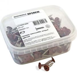 Прессшайба Качественный КРЕПЕЖ 4.2х19 мм, красная окись RAL 3009, острая, 250 шт 0300231 КЧ 