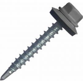 Кровельный саморез STARFIX 4,8x35 мм, цинк, шайба с прокладкой, PT1, RAL 7024, 70 шт. SMP2-44598-70 