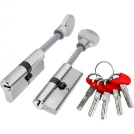 Цилиндровый механизм со штоком Fuaro D-PRO507/100 mm /65+10+25/ CP хром 5 кл. 39175 