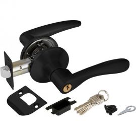 Ручка защелка Ajax 6010 BL-E (кл./фик.) черный 44517 