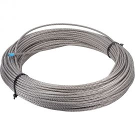 Нержавеющий трос KREPFIELD 4 мм, сталь А2, плетение 7x7, средней мягкости, 40 м 8379А2ТРОС4ММ-40 