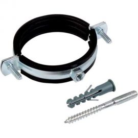 Хомут с резиновой прокладкой, шпилькой и дюбелем Sinikon 4"" (106-111) КM400.R 