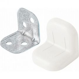 Крепежный уголок с пластиковой крышкой Tech-Krep 20x28 белый 4 шт. пакет 148278 