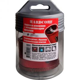 Коронка алмазная по керамограниту и мрамору с направляющим сверлом 70 мм Hardcore 154070 