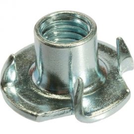 Крыльчатая мебельная забивная гайка DINFIX DIN 1624, оцинкованная, М6, 50 шт. 00-00002843 