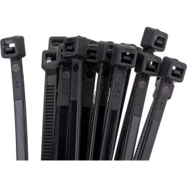 Монтажный пластиковый хомут Энкор 3,6x300 черный 100шт 29971 