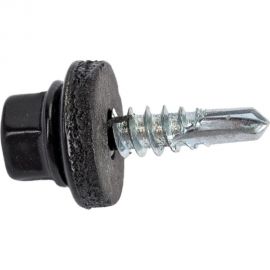 Кровельный саморез STARFIX 4,8x19 мм, цинк, шайба с прокладкой, PT3, RAL 9005, 250 шт. SMC2-102307-250 