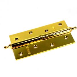 Петля Левша ALTEZTA 1007 120х75х2,5 мм, накладная, с короной, золото, левая У1-7680.Зл 