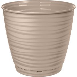 Горшок для цветов Idiland saffron 5.4 л, с поддоном, бежевый 692216103БЕЖ 