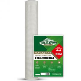 Фасадная щелочестойкая сетка KIMBULA ГОСТ 1500/1500 ячейка 4х4 мм, 1 м х 50 м, 145 гр 00000096 