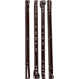 Роликовые направляющие Локри 450 мм, коричневые, 2 шт. EDS003-L450 MM BROWN 