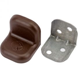 Крепежный уголок с пластиковой крышкой Tech-Krep 20x28 орех 4 шт. пакет 148286 