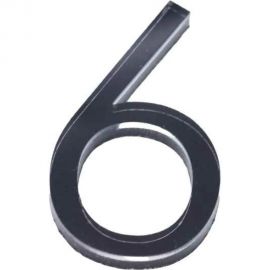 Дверная цифра 6 Brante LOFT 60 мм, чёрная 150176 