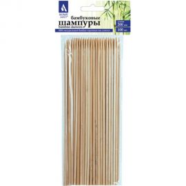 Бамбуковые шпажки-шампуры для шашлыка Белый Аист 200 мм, 100 шт 607570 