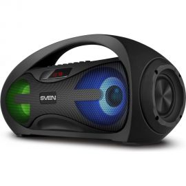 Портативная колонка SVEN АС PS-425 черная, 12 Вт, Bluetooth, FM, USB, microSD, LED-дисплей, 1500 мА*ч SV-019624 