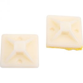 Самоклеящаяся площадка для хомутов duwi 20x20 мм, белая, упаковка 10 шт. 30205 6 