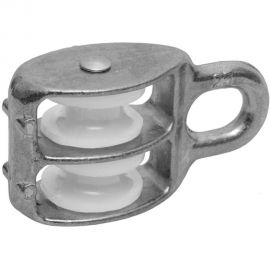 Двойной оцинкованный блок для троса, нейлоновый шкив 30мм 1шт - ярлык Tech-Krep 112731 