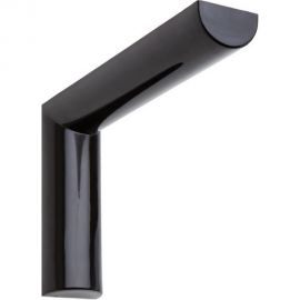 Кронштейн с пластиковой накладкой ALDEGHI LUIGI SPA 124х185/24х38 мм, оцинкованный, цвет: черный 2500PN20 