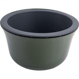 Пластиковый горшок liveingreen ОМЕГА нефрит, c прозрачной вкладкой, диам. 20 см, высота 12 см, 2.4 л ОМ20-32 