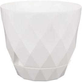 Горшок для цветов Idiland Laurel D 175 мм, 2.3 л, с поддоном, белый 221610929/01 