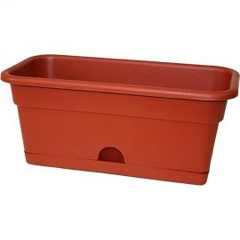 Балконное кашпо с поддоном Darel Plastic 5 0180 ДАР 80х20х17 см, 16 л, терракотовое 015171 