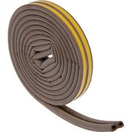 Резиновый уплотнитель ТУНДРА krep, профиль D, 9х8 мм, коричневый, 6 м 3794721 