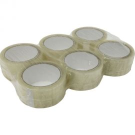 Клейкая лента ВОЛГА ПОЛИМЕР 48 мм, 66 м, 45 мкм, 6 шт. 509000112 