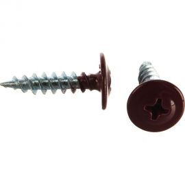 Саморезы Госкреп с пресс-шайбой 4,2х19мм красные RAL3005 30 шт., подвес 1-0017370 