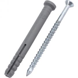 Дюбель-гвоздь Tech-Krep 6x60 мм, потайная манжета, полипропилен, 500 шт. 154275 