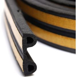 Самоклеящийся резиновый уплотнитель SDM тип P, 9х5,5 мм, черный, 100 м 00-00004745 