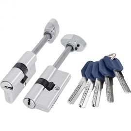 Цилиндровый механизм со штоком PUNTO Z407/85 mm 50+10+25 CP хром 5 кл. 37813 