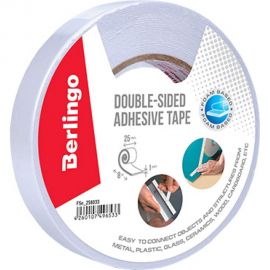 Двусторонняя клейкая лента на вспененной основе Berlingo 25 мм х 8 м, 1 мм FSn_258033 