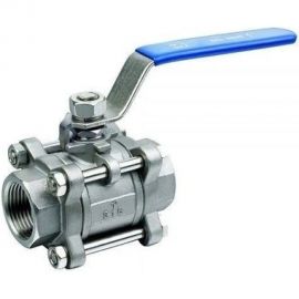 Трехсоставной шаровый кран из нержавеющей стали (AISI 304) TITAN LOCK 0,75in типа резьба-резьба, TL75TPBVSS 